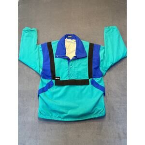 Vintage Etonic Golfwear Jacket Men’s Medium Blue/Black Color-block with Gore-Tex